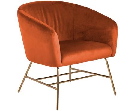 Fauteuil en velours Ramsey