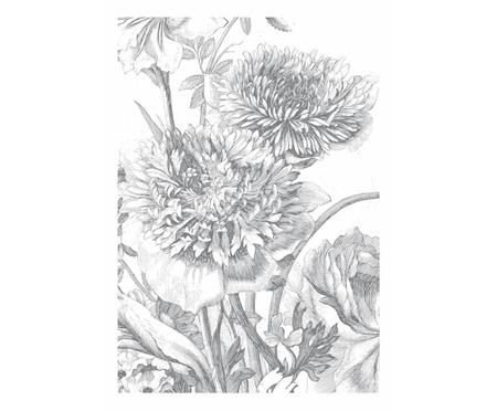 Fototapete Engraved Flowers