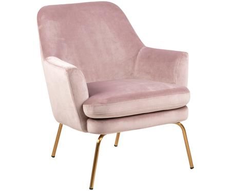 Fauteuil en velours Chisa
