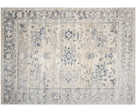 Tapis vintage beige bleu Malta