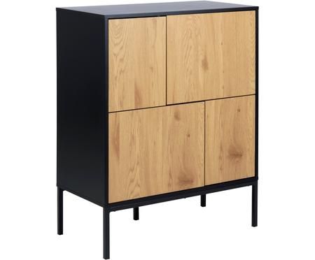 Kommode Seaford mit Holztüren