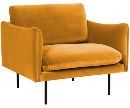 Fauteuil en velours Moby