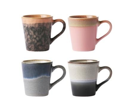 Handgefertigtes Espressotassen-Set 70's, 4-tlg.