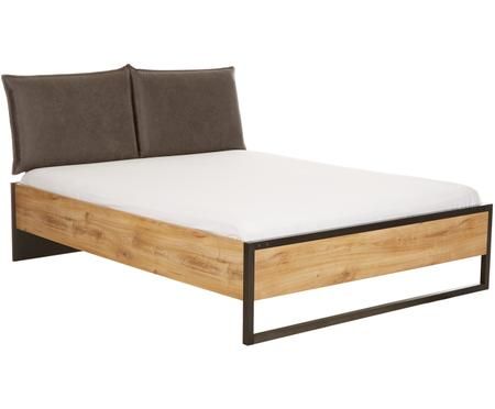 Holzbett Detroit mit Kunstleder-Kopfteil