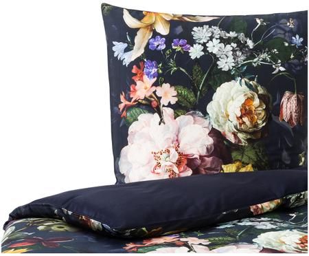 Baumwollsatin-Wendebettwäsche Fleur mit Blumenmuster