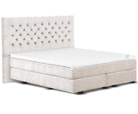 Lit à sommier tapissier premium en velours Pheobe
