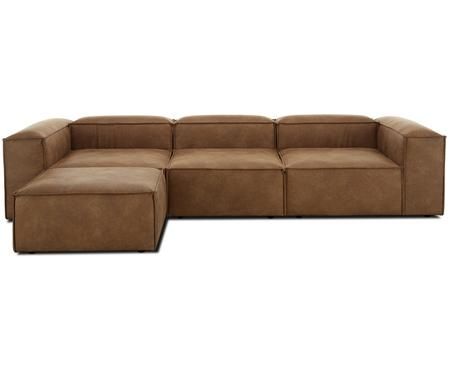 Modulares Leder-Ecksofa Lennon