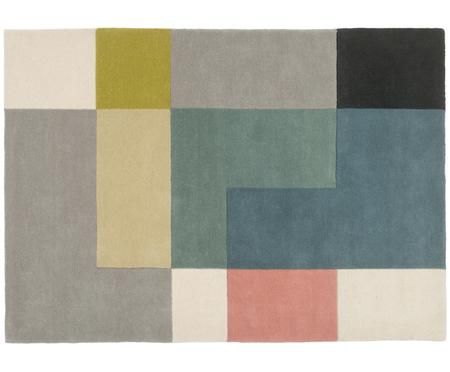 Tapis en laine tufté à la main Tetris