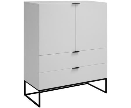 Weißes Highboard Kobe mit Schubladen