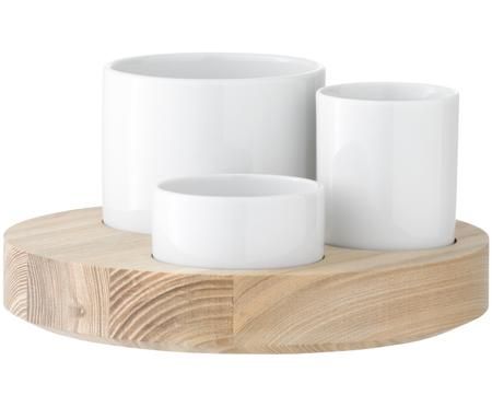 Oliven-Servier-Set Lotta, 4-tlg.