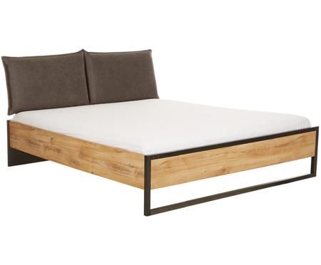 Holzbett Detroit mit Kunstleder-Kopfteil