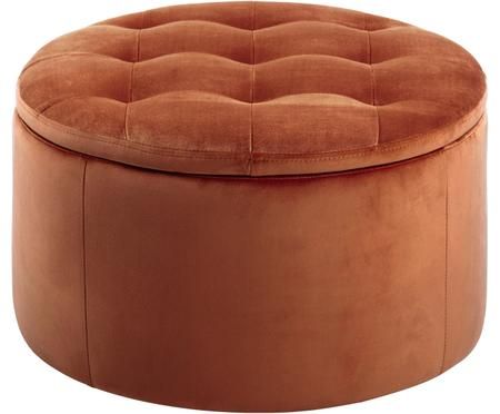 Tabouret en velours avec rangement Retina