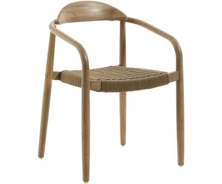 Chaise en bois à accoudoirs Nina