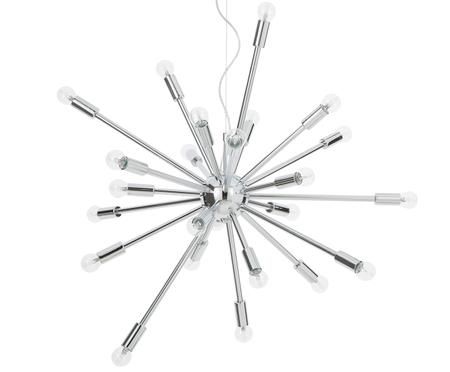 Große Pendelleuchte Spike in Chrom