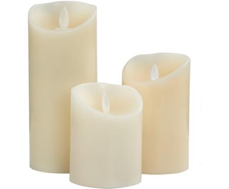 LED Kerzen Glowing Flame, 3-tlg.