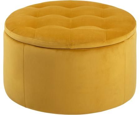 Tabouret en velours avec rangement Retina