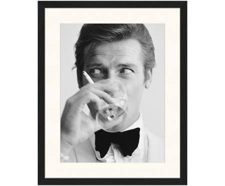 Stampa digitale incorniciata James Bond Drinking