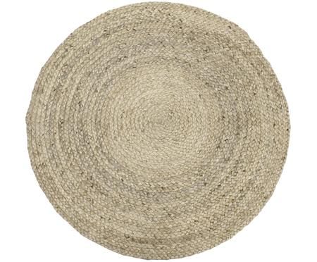 Tapis en jute rond fait à la main Sharmila