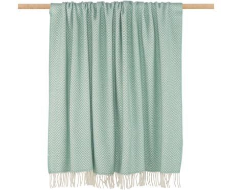 Woll-Plaid Aubrey mit feinem Zickzack-Muster