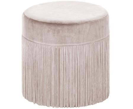Tabouret en velours à franges Adriana