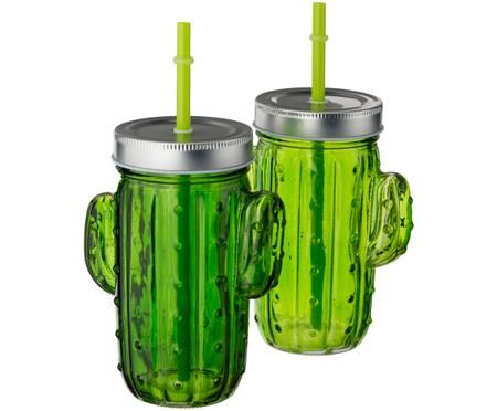 Trinkgläser-Set Kaktus, 2-tlg.