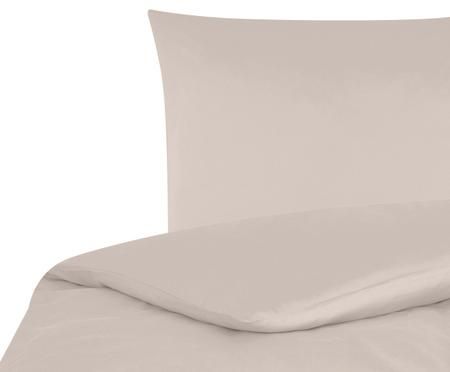 Baumwollsatin-Bettwäsche Comfort in Taupe