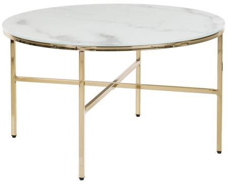 Table basse avec plateau en verre marbré Athena