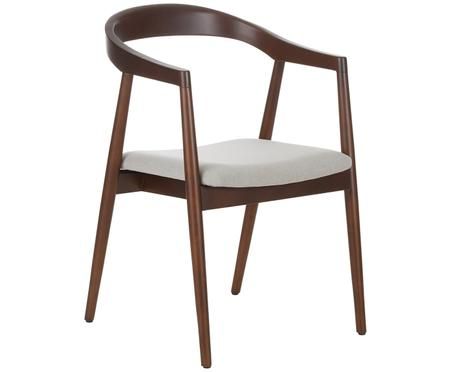 Chaise à accoudoirs en bouleau foncé Lloyd