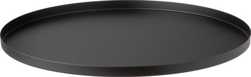 Großes, rundes Deko-Tablett Circle in Schwarz