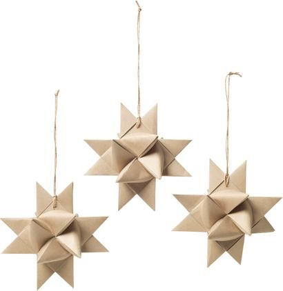 Baumanhänger Stars Ø 15 cm, 3 Stück