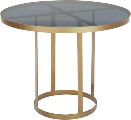 Runder Esstisch Marika mit Glasplatte, Ø 100 cm