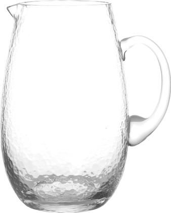 Großer mundgeblasener Krug Hammered mit gehämmerter Oberfläche, 2 L