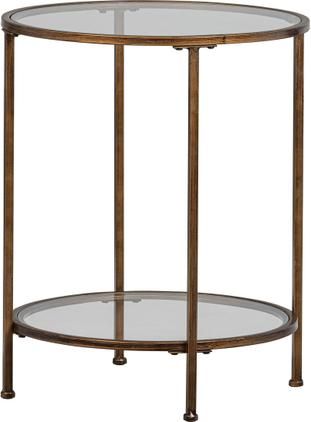 Glas-Beistelltisch Goddess mit Antik-Finish
