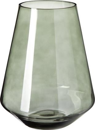 Mundgeblasene Glas-Vase Joyce in Grau