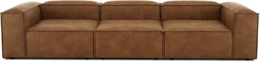 Modulares Sofa Lennon (4-Sitzer) in Braun aus recyceltem Leder