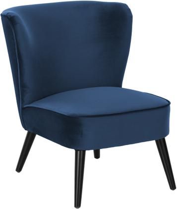 Samt-Cocktailsessel Robine in Blau