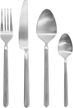 Silberfarbenes Besteck-Set Stella, 4 Personen (16-tlg.)