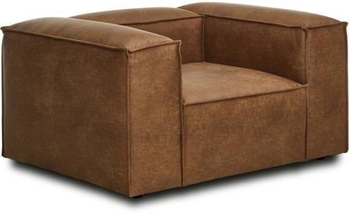 Sessel Lennon in Braun aus recyceltem Leder