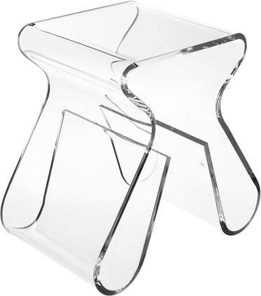 Transparenter Hocker Loop mit Zeitschriftenhalter
