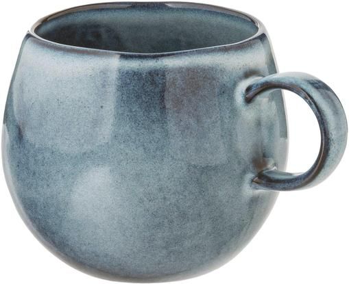 Handgemachte Steingut-Tasse Sandrine in Blautönen