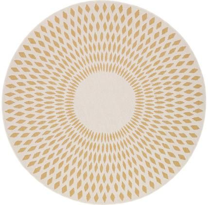 Runder In- & Outdoor-Teppich Diamond in Sisal-Optik