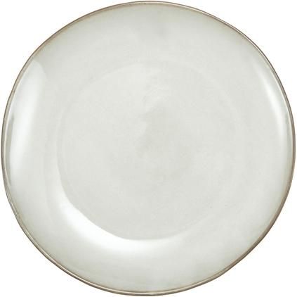 Handgemachte Steingut-Frühstücksteller Thalia in Beige, 2 Stück