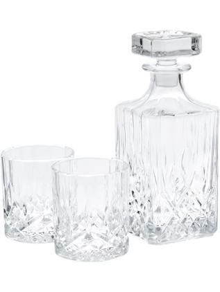 Whisky-Set George mit Kristallrelief, 3-tlg.