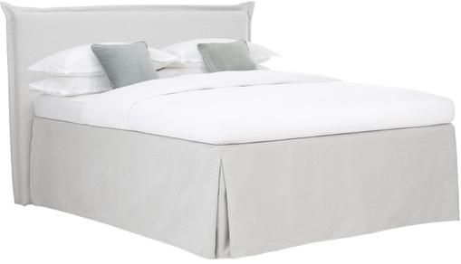 Premium Boxspringbett Violet in Hellgrau