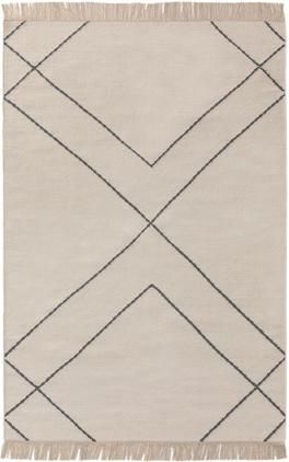 Alfombra kilim artesanal con flecos Vince
