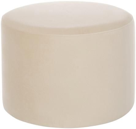 Samt-Hocker Daisy in Beige