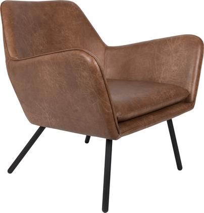 Kunstleder-Loungesessel Bon im Industrial Design