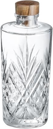 Bottiglia in vetro con rilievo in cristallo Eugene, 900 ml