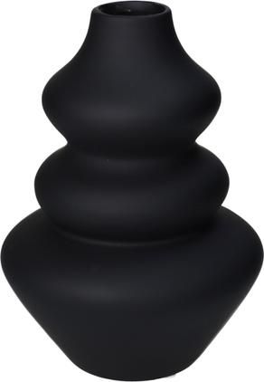 Design-Vase Thena in organischer Form in Schwarz