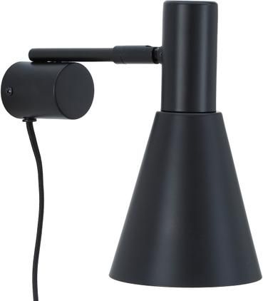 Verstellbare Wandleuchte Sia mit Stecker in Mattschwarz